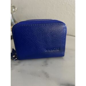 Kalmore Women’s Wallet Leather RFiD Blue Double Zipper NWOT
